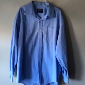 Nautica Long Sleeve Wrinkle Free Dress Pocket Shirt in Light Blue